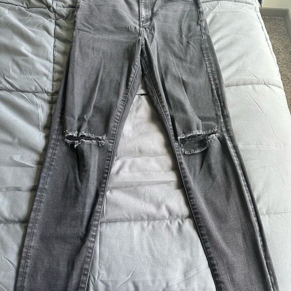 American Eagle black slash next level stretch super curvy high rise jeggings - Picture 2 of 6